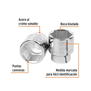 BOX 3 Douille 46 mm, 6 points, entraînement 3/4 po, TRUPER - Product Image 2
