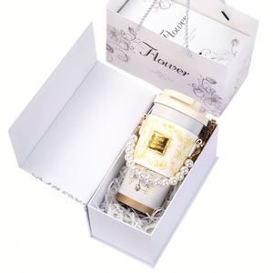 Vaso de 500 ml de Acero Inoxidable 316 y Silicona PP con Pajita, Elegante Caja de Regalo, Juego de Regalo Perfecto para Niñas - Product Image 1