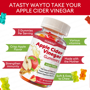 Gummies diététiques organiques OEM, détoxifiant au vinaigre de <span class=keywords><strong>cidre</strong></span> de pomme, gummies minceur pour un ventre plat - Product Image 2