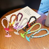Cordon porte-clés anti-perte personnalisé, bracelet en nylon tressé fait main, sangle pour bouteille d'eau, cordon court pour téléphone fait main