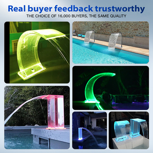 Haute qualité PVC plastique acrylique LED jardin <span class=keywords><strong>piscine</strong></span> décoration Unique <span class=keywords><strong>cascade</strong></span> fontaines rideau d'eau conceptions <span class=keywords><strong>pour</strong></span> piscines - Product Image 3