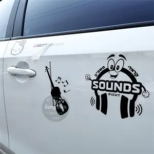 Custom Uv Resist Die Cut Logo Vinyl Vehicle Anime Peeping Car Window Letter Sticker Transfer Bumper Sticker Windshield Decals