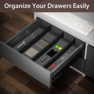 Vente en gros 4 pièces de séparateurs de tiroirs en bambou extensibles, ensembles d'organisateurs, séparateurs d'armoires réglables de bonne qualité pour la <span class=keywords><strong>cuisine</strong></span> et la chambre à coucher - Product Image 6