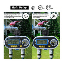 Programmateur d'arrosage pour tuyau d'arrosage, contrôleur d'irrigation programmable avec modes Retard de pluie et Manuel, minuterie d'arrosage automatique pour pelouse et jardin