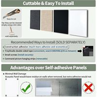 TroyStudio Panneaux acoustiques épaissis 15,75x11,81x0,47 pouces en fibre de polyester, carreaux décoratifs muraux, panneaux insonorisants, lot de 6 pièces