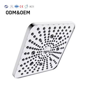 ฝักบัวอาบน้ำแบบติดผนังทรงสี่เหลี่ยม ABS แรงดันสูงรุ่นใหม่ พร้อมชุดฝักบัวมือแบบเพิ่มแรงดัน - Product Image 1