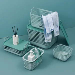 Panier de rangement en plastique PP écologique de bonne qualité pour pique-nique, bain, maison, bureau, petite taille, marque MOMO NATURI, logo personnalisé - Product Image 1
