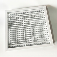 24x24 Grilles et registres de grille de diffuseur d'air en plastique ABS pour plafond carré CVC pour couvercles de ventilation de climatisation