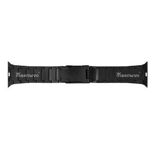 Stainless Steel Luxury Breathable Watch <b>Strap</b> with Butterfly Clasp 195mm Band Length for 38-49mm Sizes Compatible for Watch - Product Image 2