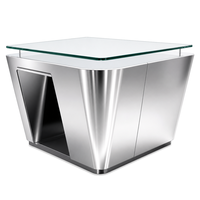Vitrine de présentation de bijoux en verre de luxe sur mesure avec éclairage LED pour comptoir de kiosque de centre commercial destiné aux magasins de diamants