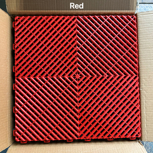 Piastrelle Incastrabili in PP Antiscivolo con Drenaggio per Pavimenti di Garage, Piastrelle in Plastica Incastrabili per Garage, Strumento per la Pulizia dell'Auto - Product Image 5