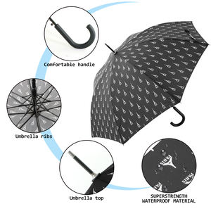 Parapluie droit à ouverture automatique pour femmes, grande canopée, résistant au vent fort, parapluie de voyage compact - Product Image 3