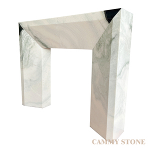 Caminetto in Marmo Bianco Panda Cammy Stone, Stile Lussuoso, Autoportante per Interni, <span class=keywords><strong>a</strong></span> <span class=keywords><strong>Legna</strong></span>, per Hotel e Cucine - Product Image 3