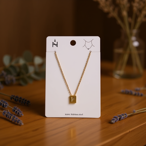 Collar de Acero Inoxidable con Colgante de Letra P, Chapado en Oro, Joyería Clásica de Moda, Regalo Unisex - Product Image 3