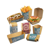 Boîte à hamburger portable personnalisée en gros, étanche, avec doublure en éponge pour riz, frites et nuggets de poulet