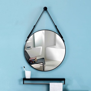 Espejo LED redondo de alta calidad con estante <span class=keywords><strong>para</strong></span> baño, espejo de cristal colgado en la pared con pantalla de <span class=keywords><strong>tiempo</strong></span> y temperatura, 1 unidad - Product Image 6