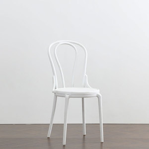Silla de Plástico Estilo Europeo, Blanca, Ligera, para Restaurante, Silla Informal para Comedor - Product Image 1