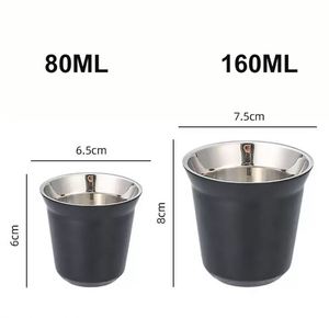 Tasses à shot en acier inoxydable 3oz 5oz (80ml 160ml) – Verres à expresso à double paroi isolés, tasses de camping portables avec personnalisation de marque - Product Image 6