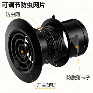 Hefengxing Louvered Air Vent Cover 75 100 125 150 200 Mm ABS Plastic Ceiling Fresh Air Inlet Diffuser - Product Image 4