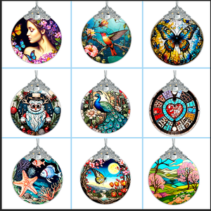 Ornement de Noël en verre fait main de haute qualité, motif OVNI et extraterrestre, idéal pour la décoration de la maison et des arbres, idée cadeau échangeable - Product Image 6