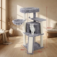 Nouvelle structure d'escalade multifonctionnelle de luxe pour chat 2026 avec 4 niveaux de poteaux en sisal, arbre à chat et grande maison pour chat