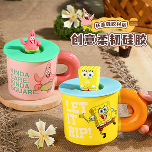 Taza de cerámica de Bob Esponja de 350 ml con diseño de dibujos animados para niños y adultos, regalo con serigrafía. - Product Image 2