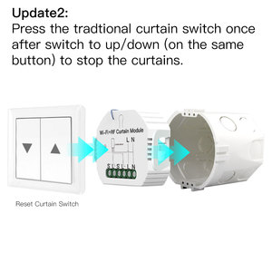 MOES WiFi <span class=keywords><strong>RF</strong></span> 433 mhz迷你DIY智能窗户窗帘开关模块智能生活/图雅应用程序用于百叶窗百叶窗电机 - Product Image 3
