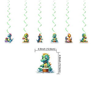 Kit <span class=keywords><strong>de</strong></span> Artículos <span class=keywords><strong>para</strong></span> Fiesta <span class=keywords><strong>de</strong></span> Dinosaurios 3D con Banderines Colgantes, Globos y Espirales Decorativos <span class=keywords><strong>para</strong></span> Celebraciones <span class=keywords><strong>de</strong></span> <span class=keywords><strong>Cumpleaños</strong></span> Temáticas <span class=keywords><strong>de</strong></span> Niños, Decoración Jurásica - Product Image 4