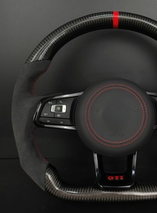 Volkswagen Golf GTI Passat <span class=keywords><strong>Jetta</strong></span> หนังคาร์บอนไฟเบอร์สำหรับการเย็บแข่งรถพวงมาลัยสำหรับ7/7กอล์ฟ5/8 <span class=keywords><strong>R</strong></span> <span class=keywords><strong>line</strong></span> - Product Image 5
