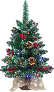 Mini Albero <span class=keywords><strong>di</strong></span> <span class=keywords><strong>Natale</strong></span> da 24 Pollici per Decorazione da Tavolo - Albero <span class=keywords><strong>di</strong></span> <span class=keywords><strong>Natale</strong></span> <span class=keywords><strong>di</strong></span> Lusso con Luci |   4 Colori - Product Image 4