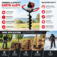 Tarière thermique 2 temps pour forage de glace et plantation d'arbres, haute qualité, prix abordable, certifiée CE pour le jardin