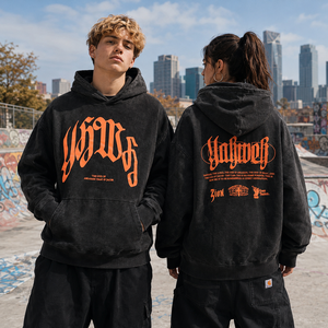 Felpa con Cappuccio Personalizzata di Alta Qualità con Logo Serigrafato, Cotone Pesante 400GSM, OEM, Basso MOQ, Pullover Oversize per Uomo - Product Image 3