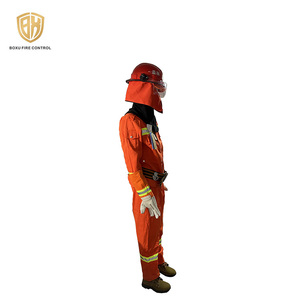 <span class=keywords><strong>Traje</strong></span> de bombero resistente al fuego, <span class=keywords><strong>traje</strong></span> de seguridad con casco, botas, uniforme de trabajo, naranja, <span class=keywords><strong>precio</strong></span> de fábrica, venta - Product Image 3