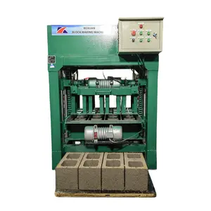 Máquina semiautomática multifuncional para tijolos de concreto KM4-35B, máquina para tijolos ocos LWH de 400-200-200mm