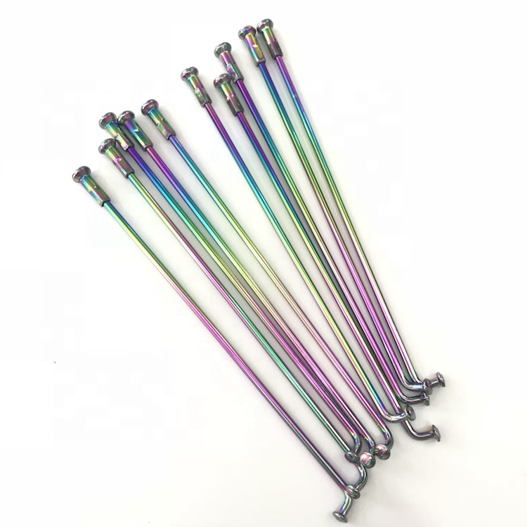 Радужные мотоциклетные спицы и соски из нержавеющей стали