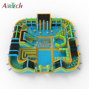 Bán chạy nhất khổng lồ nhảy lâu đài Inflatable chơi Thế giới trung tâm chơi khu vực lâu đài bouncy sân chơi trong nhà với Slide lớn - Product Image 2
