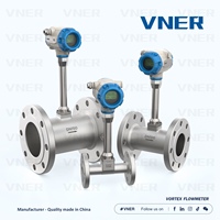 Débitmètre vortex en acier inoxydable haute pression DN15-DN400, normes PN ANSI, personnalisable OEM pour vapeurs, liquides, eau et huile