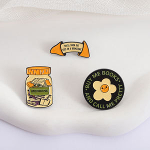 Pin de Esmalte con Frase Divertida de Lectura, Broche, Insignia, Joyería, Regalo para Amantes de las Librerías, Venta al por Mayor - Product Image 3