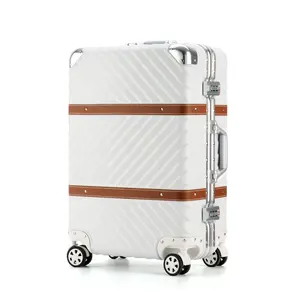 प्रख्यात 360 डिग्री पहिया सूटकेस एब्स ट्रॉली सामान एल्यूमीनियम फ्रेम यात्रा सामान