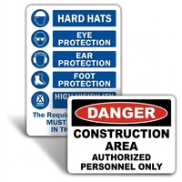 Señal de Seguridad para Obras de Construcción, Cumple con OSHA y ANSI, Señal de Advertencia de Peligro, Prohibido el Acceso, Precaución, Uso Obligatorio de EPP
