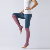 Mode blanc noir gris tricoté Slouch chaussettes genouillères pour femmes fille Ballet danse sport Yoga Pilates accessoires