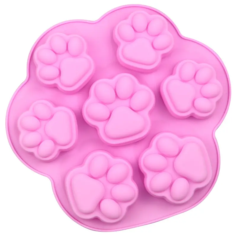 Silikon köpek bakımı kalıpları köpek pençe kek kurabiye silikon kalıp fondan aracı sabun pişirme kalıpları
