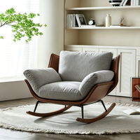Fauteuil à bascule Tenghang en velours, style italien minimaliste, pour salon, design de créateur