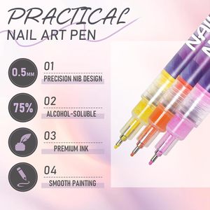 Best New Arrival Graffiti Nail Pen Drawing Oem Gel Polish Nail Dotting Pen Nail Art Pen for Painting - Product Image 3