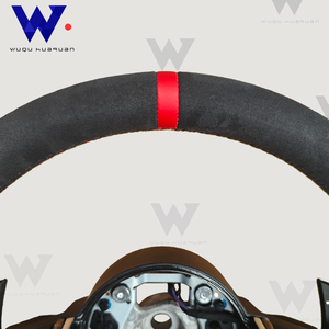 Para <span class=keywords><strong>BMW</strong></span> volante F10 F20 F30 X5 F15 X6 F16 F25 F26 M2 F87 M3 F80 M4 F82 E90 E60 gamuza completa con función de calentamiento por vibración - Product Image 5
