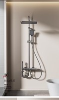 Ensemble de douche Piano - Key à affichage numérique avec systèmes de douche exposés à fonctions multiples