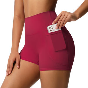 <span class=keywords><strong>Pantaloncini</strong></span> da Yoga a compressione a vita alta da <span class=keywords><strong>donna</strong></span> con tasche laterali morbidi e leggeri collant da Fitness Sexy - Product Image 1
