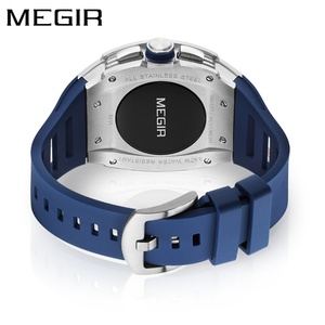 Reloj de Pulsera de Cuarzo MEGIR 8411, Estilo Casual de Negocios para Hombre, Nuevo Modelo 2023, Diseño Tonneau, Acero Inoxidable, Montre Megir Homme - Product Image 2