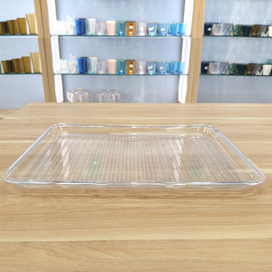 Bandeja de Servicio de Policarbonato, Bandeja para Alimentos de 14x18 Pulgadas, Bandeja de Plástico Duro Transparente para Servicio de Alimentos - Product Image 4