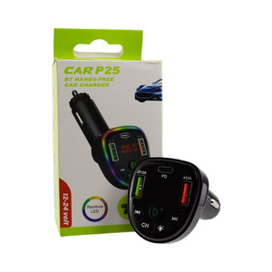 Rainbow LED Wireless Car Fast Charger - 2 en 1 Manos libres Cargador de coche y reproductor de MP3 para coche - Product Image 6